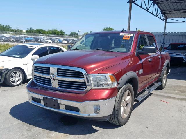 3C6RR6LT0HG510529 - 2017 RAM 1500 SLT MAROON photo 2