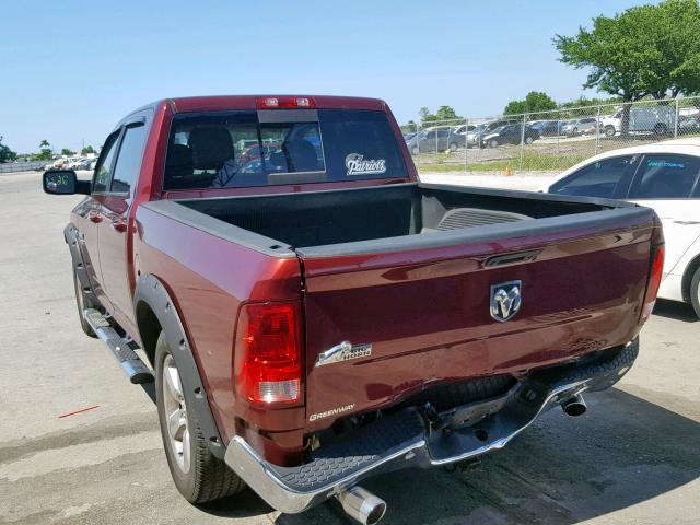 3C6RR6LT0HG510529 - 2017 RAM 1500 SLT MAROON photo 3