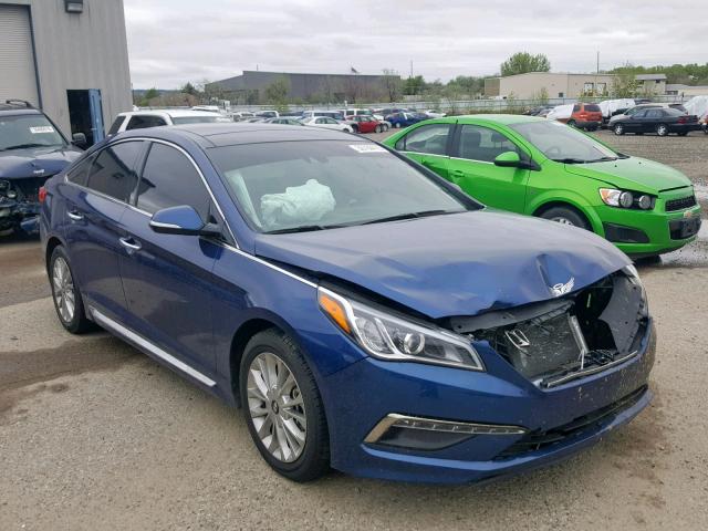 5NPE34AF2FH112284 - 2015 HYUNDAI SONATA SPO BLUE photo 1