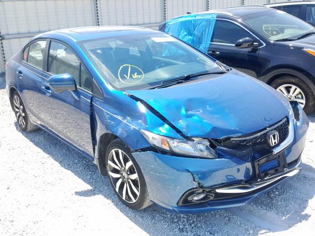 19XFB2F96FE232351 - 2015 HONDA CIVIC EXL BLUE photo 1