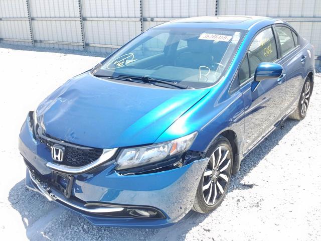 19XFB2F96FE232351 - 2015 HONDA CIVIC EXL BLUE photo 2