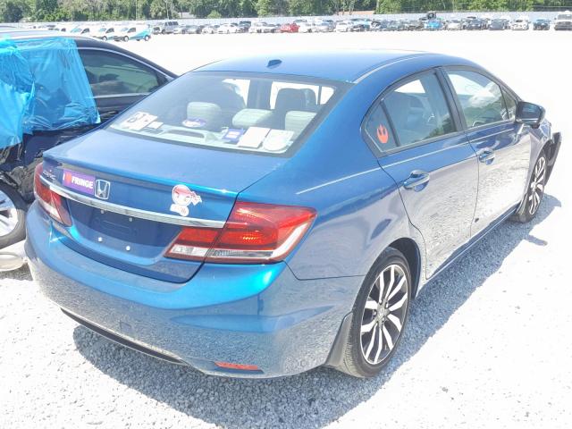 19XFB2F96FE232351 - 2015 HONDA CIVIC EXL BLUE photo 4