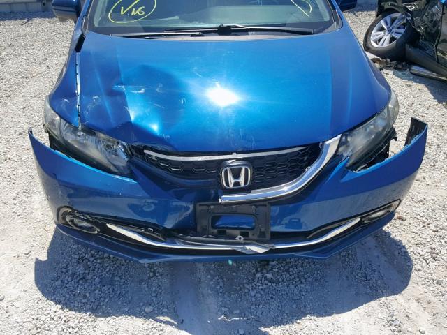 19XFB2F96FE232351 - 2015 HONDA CIVIC EXL BLUE photo 9