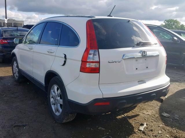 JHLRE48757C114220 - 2007 HONDA CR-V EXL WHITE photo 3