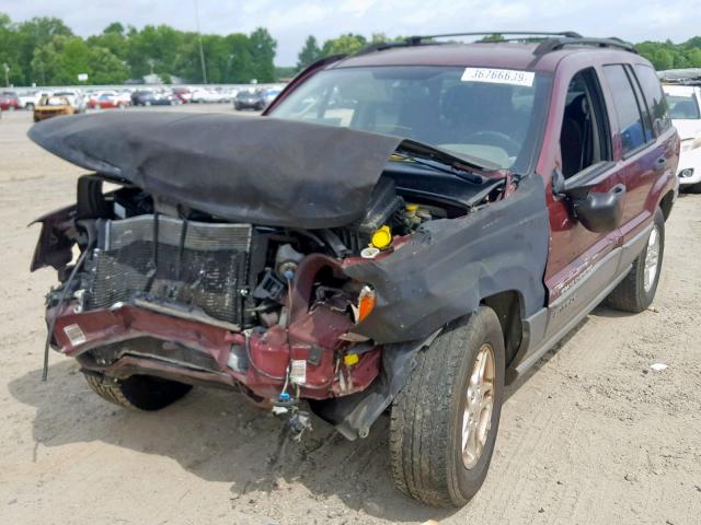 1J4GX48SX3C566946 - 2003 JEEP GRAND CHER MAROON photo 2