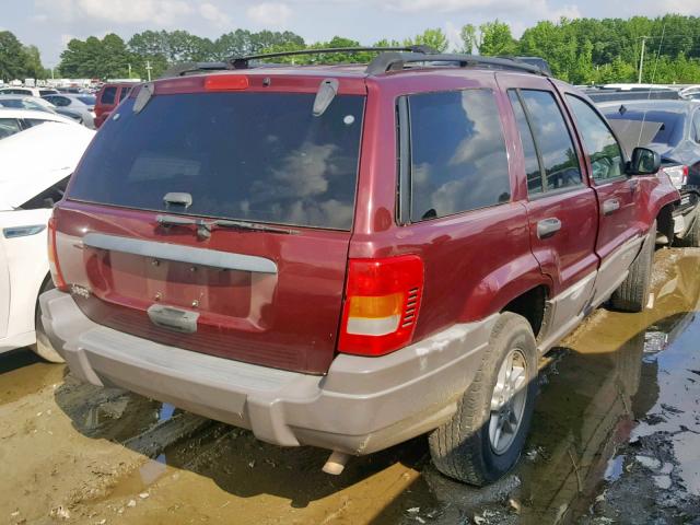 1J4GX48SX3C566946 - 2003 JEEP GRAND CHER MAROON photo 4