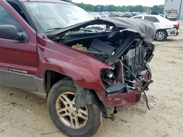 1J4GX48SX3C566946 - 2003 JEEP GRAND CHER MAROON photo 9