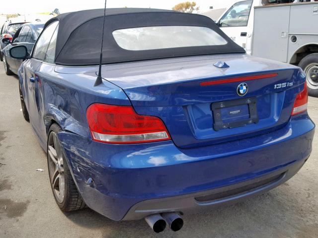 WBAUN7C54DVM28100 - 2013 BMW 135 I BLUE photo 3