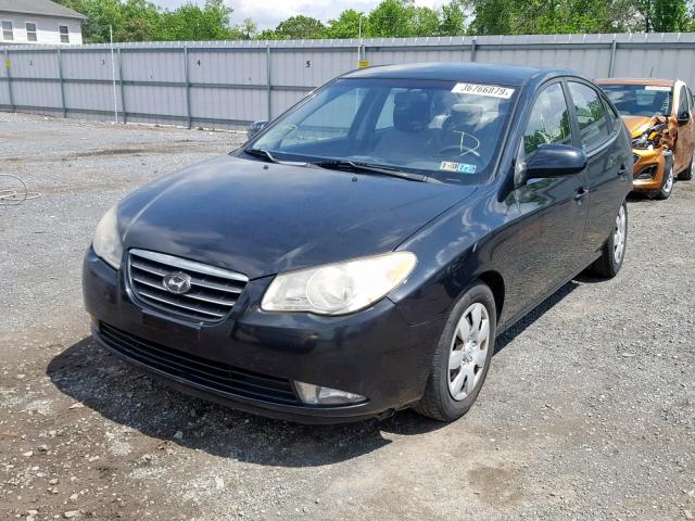 KMHDU46D78U478181 - 2008 HYUNDAI ELANTRA GL BLACK photo 2