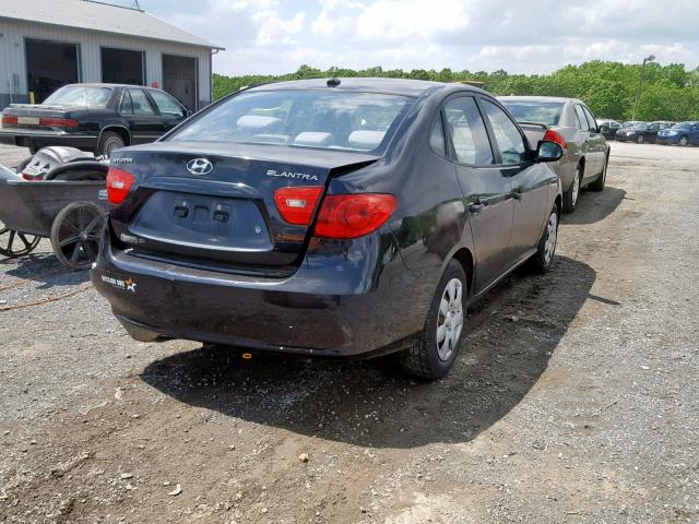 KMHDU46D78U478181 - 2008 HYUNDAI ELANTRA GL BLACK photo 4