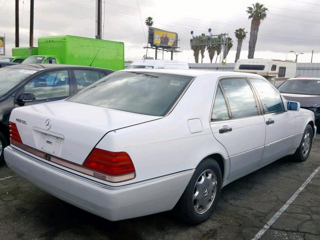 WDBGA43E7PA102666 - 1993 MERCEDES-BENZ 400 SEL WHITE photo 4