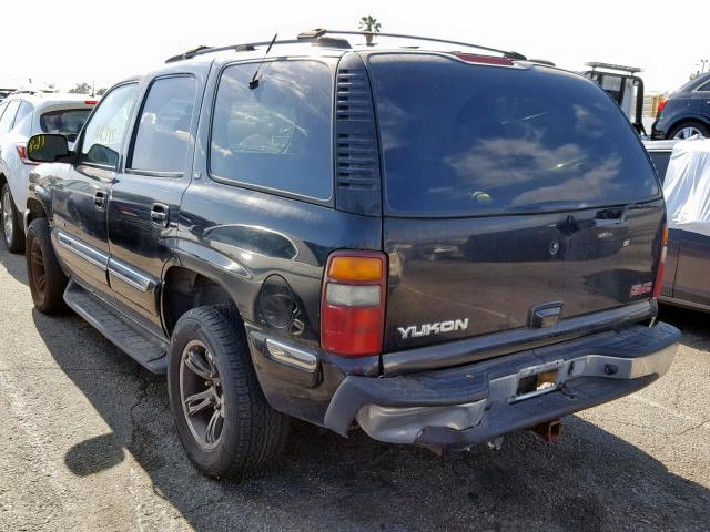 1GKEK13T21J186149 - 2001 GMC YUKON BLACK photo 3