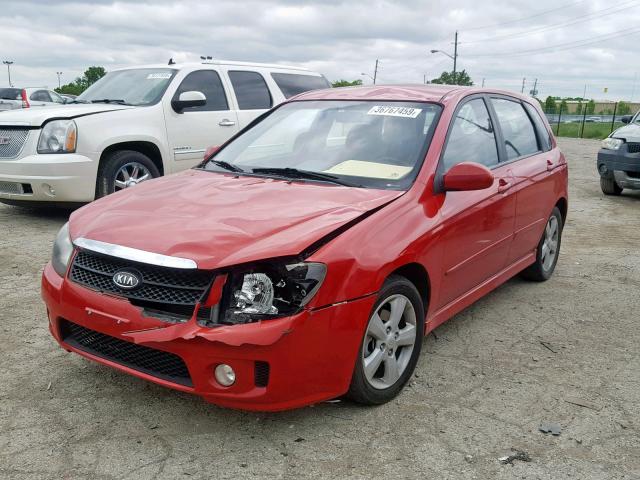 KNAFE242295025563 - 2009 KIA SPECTRA SX RED photo 2