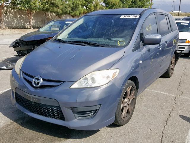 JM1CR29L080310253 - 2008 MAZDA 5 GRAY photo 2