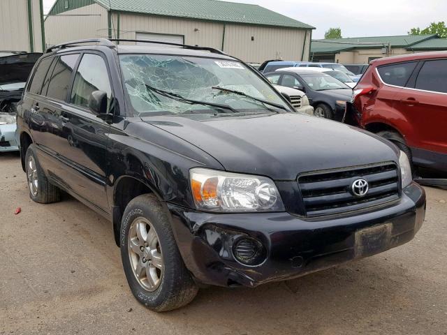 JTEEP21A740012359 - 2004 TOYOTA HIGHLANDER BLACK photo 1