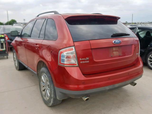 2FMDK38CX7BA90662 - 2007 FORD EDGE SEL BURGUNDY photo 3