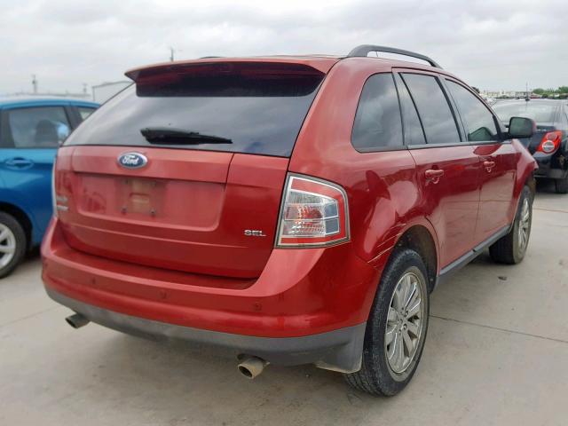 2FMDK38CX7BA90662 - 2007 FORD EDGE SEL BURGUNDY photo 4