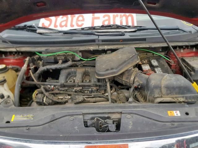 2FMDK38CX7BA90662 - 2007 FORD EDGE SEL BURGUNDY photo 7