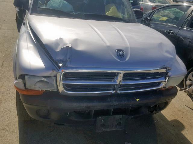 1D7FL16KX4S591647 - 2004 DODGE DAKOTA SXT SILVER photo 7