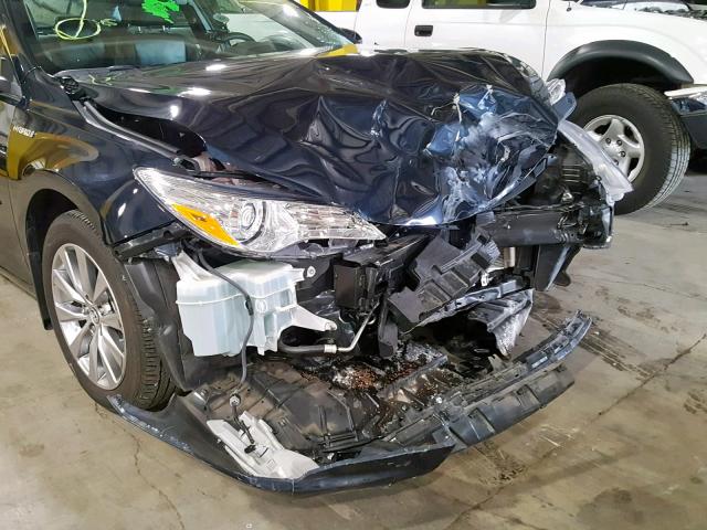 4T1BD1FKXFU144437 - 2015 TOYOTA CAMRY HYBR GRAY photo 9