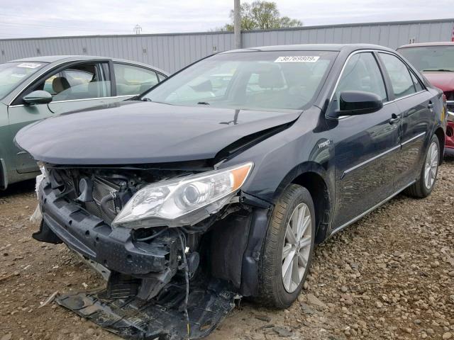 4T1BD1FK8CU061634 - 2012 TOYOTA CAMRY HYBR BLACK photo 2