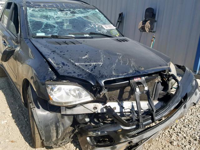 4JGBB75E76A014234 - 2006 MERCEDES-BENZ ML 500 BLACK photo 9