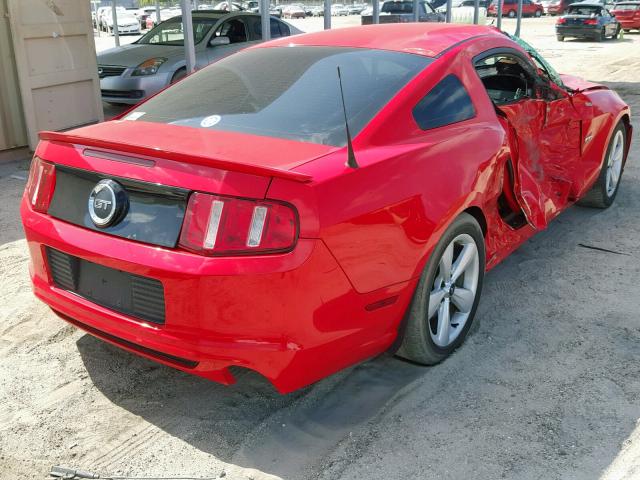 1ZVBP8CF6E5311779 - 2014 FORD MUSTANG GT RED photo 4