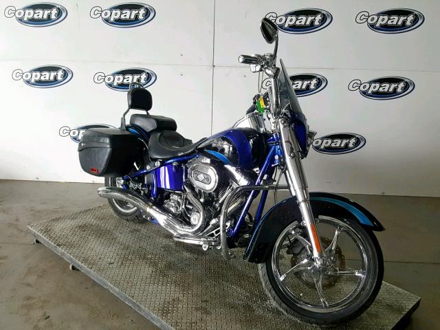 1HD1PY938BB960054 - 2011 HARLEY-DAVIDSON FLSTSE2 BLUE photo 1