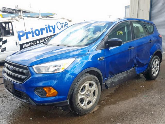 1FMCU0F74HUE75169 - 2017 FORD ESCAPE S BLUE photo 2