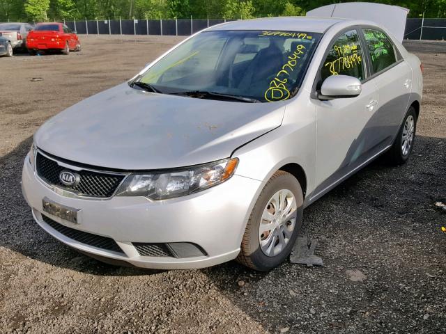 KNAFU4A26A5217740 - 2010 KIA FORTE EX SILVER photo 2