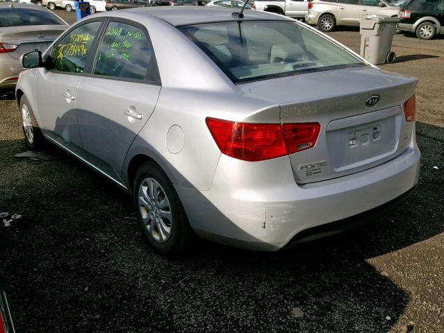 KNAFU4A26A5217740 - 2010 KIA FORTE EX SILVER photo 3