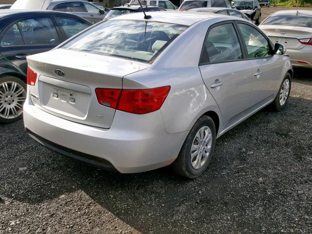 KNAFU4A26A5217740 - 2010 KIA FORTE EX SILVER photo 4