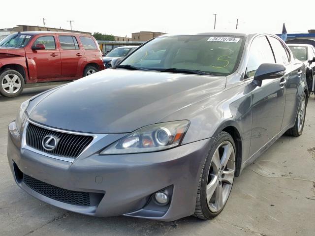 JTHBF5C29C5166136 - 2012 LEXUS IS 250 GRAY photo 2