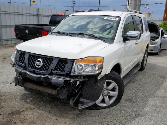 5N1AA0ND0AN622398 - 2010 NISSAN ARMADA SE WHITE photo 2