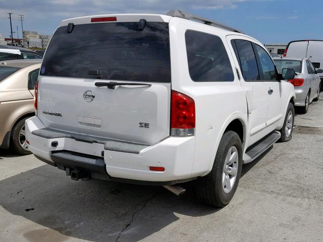 5N1AA0ND0AN622398 - 2010 NISSAN ARMADA SE WHITE photo 4