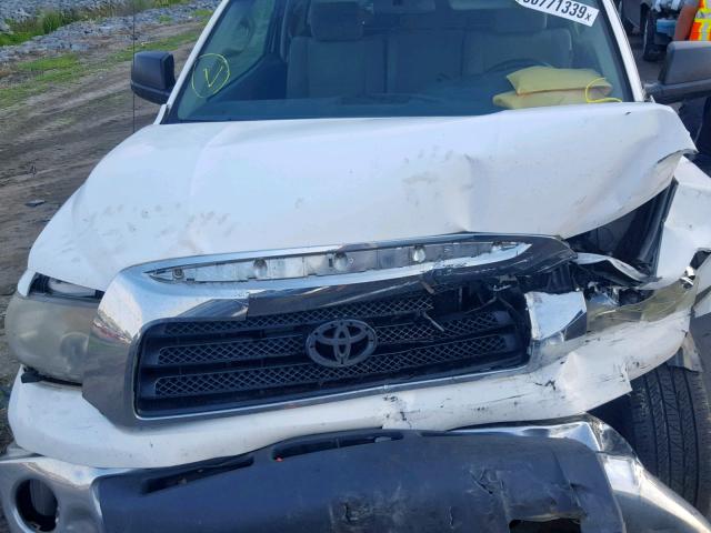 5TFLT52137X012099 - 2007 TOYOTA TUNDRA WHITE photo 7