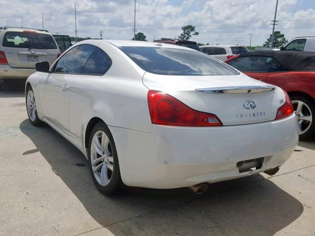 JN1CV6EK5AM102418 - 2010 INFINITI G37 BASE WHITE photo 3