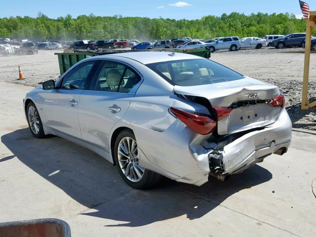 JN1EV7AP2JM352571 - 2018 INFINITI Q50 LUXE SILVER photo 3