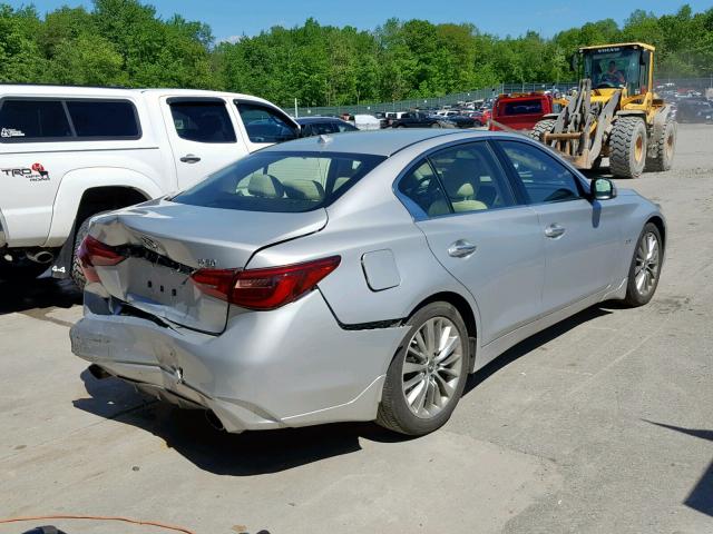 JN1EV7AP2JM352571 - 2018 INFINITI Q50 LUXE SILVER photo 4