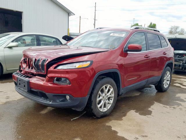 1C4PJMCB1HW557198 - 2017 JEEP CHEROKEE L RED photo 2