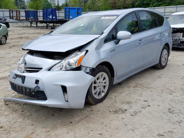 JTDZN3EU4E3320255 - 2014 TOYOTA PRIUS V SILVER photo 2