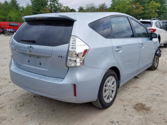 JTDZN3EU4E3320255 - 2014 TOYOTA PRIUS V SILVER photo 4