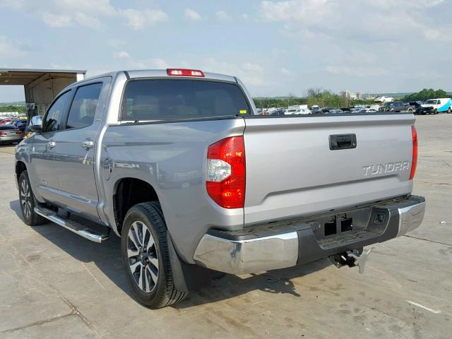 5TFFY5F16JX235186 - 2018 TOYOTA TUNDRA CRE SILVER photo 3