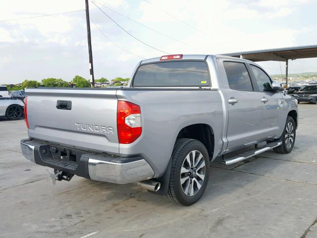 5TFFY5F16JX235186 - 2018 TOYOTA TUNDRA CRE SILVER photo 4