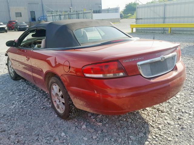 1C3EL75RX4N321490 - 2004 CHRYSLER SEBRING GT BURGUNDY photo 3