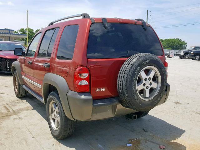 1J4GK48K16W154772 - 2006 JEEP LIBERTY SP RED photo 3