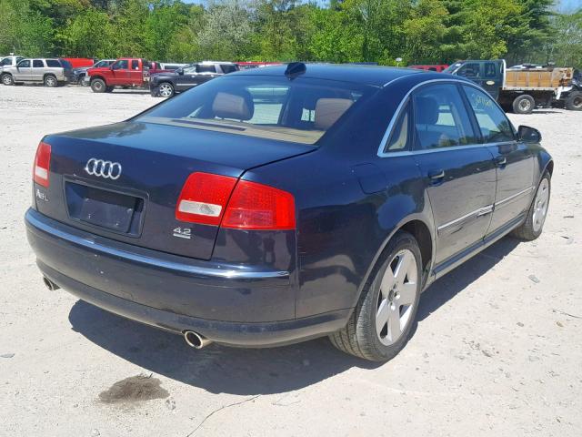 WAUML44E54N011894 - 2004 AUDI A8 L QUATT BLUE photo 4