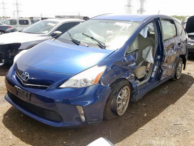 JTDZN3EU1C3028706 - 2012 TOYOTA PRIUS V BLUE photo 2