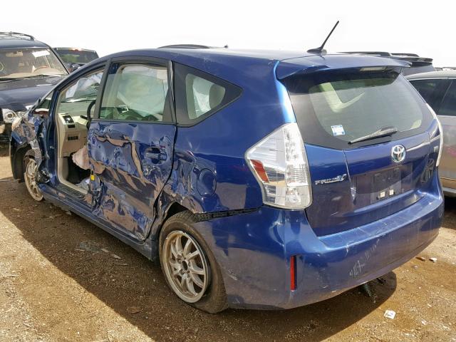 JTDZN3EU1C3028706 - 2012 TOYOTA PRIUS V BLUE photo 3