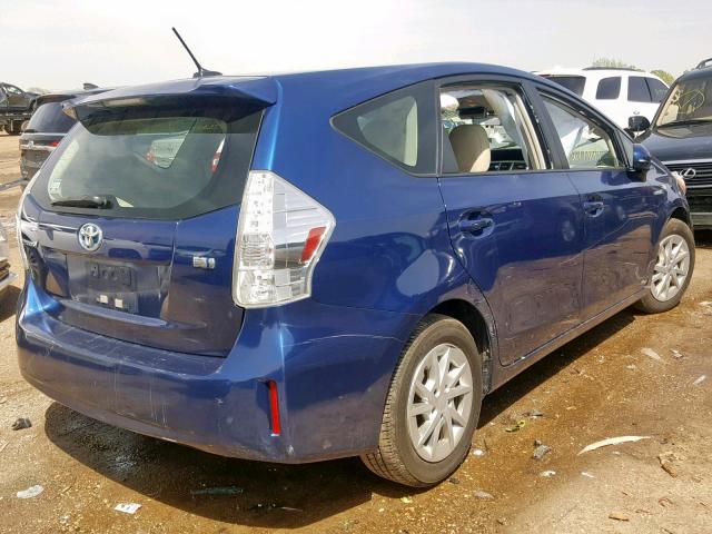 JTDZN3EU1C3028706 - 2012 TOYOTA PRIUS V BLUE photo 4